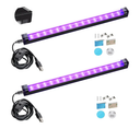 Black Light Bar 10W 1ft LED Blacklight for Fluorescent Tapestry Poster Body Paint Glow Party UV Strip Lights for Cabinet and Display Magnetic THLITURE 2 Pack
