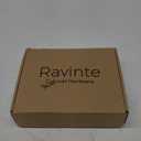 Ravinte 60 Pack (30 Pairs) 1/2" Overlay (Variable) Cabinet Hinges, Self-Closing Semi-Concealed Face Mount, Matte Black Decorative Hardware with Door Bumpers for Kitchen & Cupboard Doors