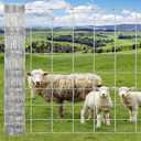 Garvee Farm Fence 4x328ft Heavy Galvanized Goat Fence, Cattle Fence, Deer Fence, Heavy Zinc Coating Hog Wire Fencing for Yard Livestock Animals Protection