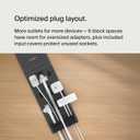 Belkin 12-Outlet Surge Protector Power Strip w/ 12 AC Outlets & 8ft Flat Plug, UL-Listed Heavy-Duty Extension Cord for Home, Office, Travel, Computer, Laptop, Charger - 3,940 Joules, Pack of 3