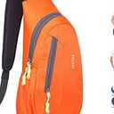 Small Sling Bag For Men Women Crossbody Man Purse Chest Bag Packable Orange