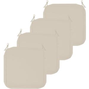 U'Artlines Outdoor Patio Cushion Covers Replacement Waterproof 24x22x4 Inch, Washable Sofa Chair Cushion Covers Seat Slipcovers for Outdoor Furniture Garden Backyard (Set of 4, Light Tan, Cover Only)