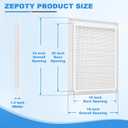 18" X 24" Aluminum Gable Vent with Screen, Stylish Louvered Vents for Effective Attic and Shed Ventilation, Perfect for Houses, Attics, and Exterior Walls [ Vent Opening: 16" x 22" ]