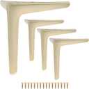 7 Inch Heavy Duty Furniture Legs Antique Brushed Gold, Metal Triangle Furniture Feet Set of 4, Modern Style DIY Replacement for Sofa Legs, Cabinet Legs, Dresser Legs (Brushed Gold, 7 Inch)