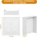 lesolar Radiator Cover Cabinet with Hinged Top, Ventilated Heater Cover for Home, Freestanding Radiator Cover Enclosure for Living Room, Bedroom & Hallway