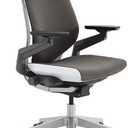 Steelcase Gesture Office Chair - Ergonomic Work Chair with Wheels for Carpet - Comfortable - Intuitive-to-Adjust for Desk - 360-Degree Arms - Graphite Gray Fabric, Standard Height Range
