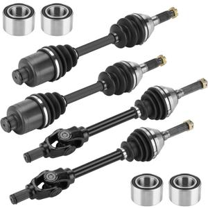 Front and Rear ATV CV Axle and Wheel Bearing Set for Polaris Sportsman 400 500 600 700/Magnum 330/ATP 330 500 2002 2003 2004 2005- Full Set (4 axles & 4 wheel bearings)