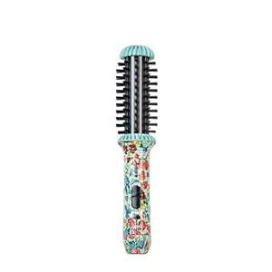 CALISTA GoGo Mini Heated Round Brush | Curl, Touch-Up, De-Frizz, and Style Hair with the Mini 7” Styling Tool | Heats to 365°F | Perfectly Designed Travel Tool | Dual Voltage (Retro Floral)