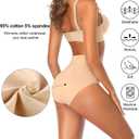High Waisted Postpartum Underwear Slight Tummy Control Underwear Soft Full Coverage Cotton Panties Multipack (L)