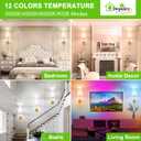 Depuley Battery Operated Wall Sconce: 27" Set of 2 Wireless Wall Lights with Remote for Bedroom - Rechargeable 15 Colors Gold Wall Lamp for Living Room Hallway Decor
