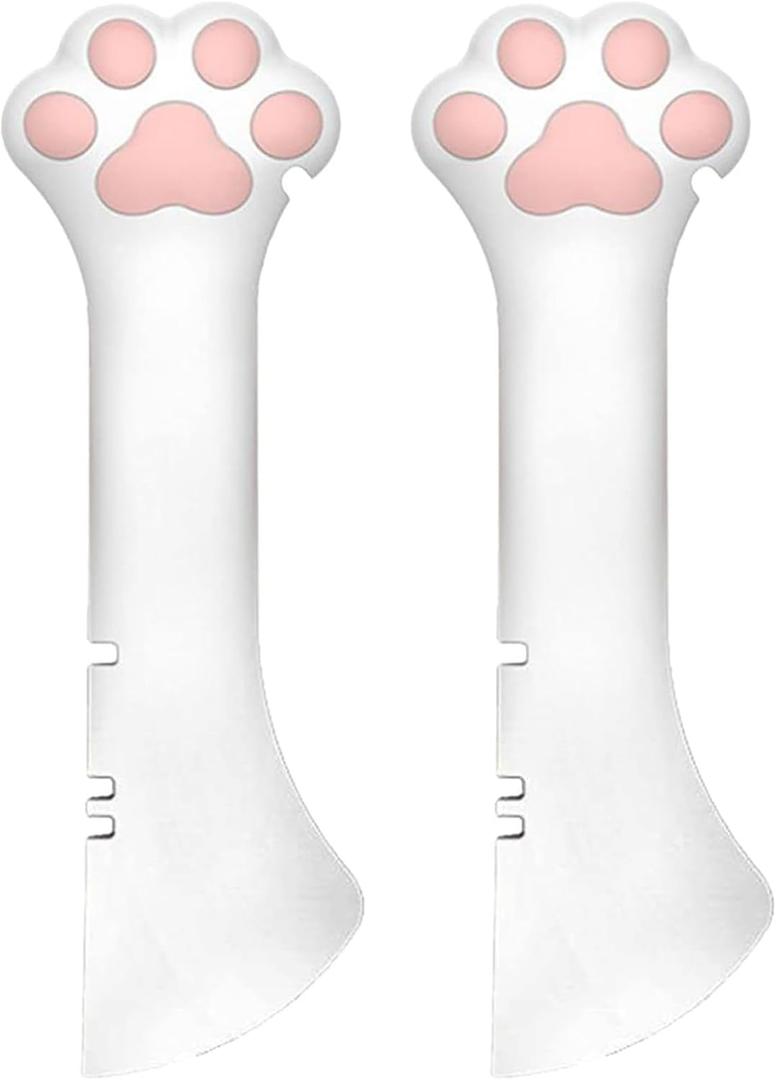 Silicone Cat Food Spoon, Cat Dog Food Can Opener Paw,Manual Can Openers for Dog Cat Pet Food Storage-2PCS