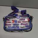 FOCO NBA Team Logo Stripe Clear Crossbody Bag, Retro Print Pack of 2