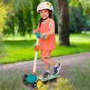 B. toys Wood Kids Scooter Adjustable Height & Light Up Wheels Solid Wooden Deck 3+ Years