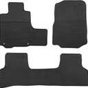 Car Floor Mats Custom Fit for Honda CRV 2007-2011 Full Black Rubber Auto Liner Mats All Weather Protection Heavy Duty Odorless