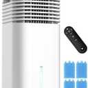 FANCOLE Windowless Portable Air Conditioners with 4Modes & 3Speeds, 15H Timer for Smart Auto-off, 2Gal Tank for 20H Cooling, Evaporative Air Cooler 17 FT Remote, 120° Swing Swamp Cooler No Hose Needed MISSING PARTS
