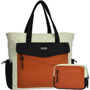 Women's Travel Tote Bag - Large Capacity Single Shoulder Carry-On, Lightweight Weekender Organizer for Work & Travel (Apricot-brown)