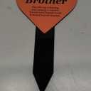 OriginDesigned Brother Heart Shaped Engraved Memorial Plaque Stake - Copper Acrylic Remembrance Plaque Stake - Outdoor, Grave Marker, Tribute, Plant Marker