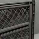 MYPET North States Paws Portable Pet Gate: 26-40" Wide. Pressure Mount. No Tools Needed. Made in USA, 23" Tall, Expandable, Durable Dog Gates for Doorways, Fieldstone Gray
