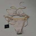 ZAFUL Women High Cut Bikini Sets String Sexy Swimsuit Two Piece r (Medium, Gingham Black)