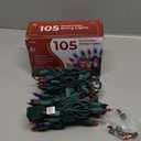 Warm Multi Color Christmas Lights - 20 ft String of 105 Incandescent Mini Bulbs Multifunctional Lighting Modes, for Decorative, Bedroom, Outdoor, Xmas Twinkle Tree Lights with Green Wire Total 21.6 ft