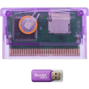GBA Flash Cartridge with Upgraded Firmware, High-Capacity microSD/TF Card Support, Compatible with GBA, GBA SP, Game Boy Micro, DS and DS Lite via GBA Slot, Supports up to 128GB