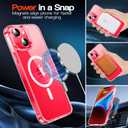 4 x for iPhone 14 Plus Case,[Compatible with Magsafe][Anti-Yellowing] with Screen Protector,Slim Thin 10 FT Shockproof Phone Case 6.7 inch (Magnetic Clear)