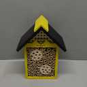 Bee House - Weather-Resistant Natural Wood Mason Bee Box for Power Pollinators - Simple Installation for Gardens - Pollinator House