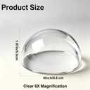 6X Crystal Dome Magnifier Paperweights, 3.8" Glass Paperweight