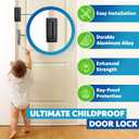 Dwell+Good Door Locks (2-Pack) - Easy To Install Aluminum Home Security Door Locks for Front Door - Child Proof Door Lock for Kids Safety - Withstand 800 lb of Force & Tamper Proof Top Door Lock Latch