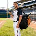 MATEIN Extra Large Catchers Gear Bag, 90 L Baseball Bag with Vented Shoes Compartment and Bat Holder for Baseball Equipment, Softball Duffle Fits Batting Mitten, Tball Gear, Helmet for Adult Men