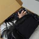 Kids Halloween Costume Girls Black Dress Cosplay with Wig Socks Necklace Hairpin (130 (7-8 Years))