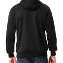 TUAOVA Men's Relaxed Fit Fleece-Lined Pullover Hooded Sweatshirt Comfortable and Soft(Black,M), Medium (M)