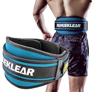 Weight Lifting Belt, Lifting Belts for Women Men, MANUEKLEAR Weightlifting Belt Quick Locking Back Support for Bodybuilding, Fitness, Powerlifting, Cross Training, Squats, Workout, Exercise
