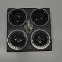 INJORA 1.9" Beadlock Wheel Rim - 150g Super Heavy Brass & Aluminum Deep Dish Wheel for 1/10 RC Crawler SCX10 TRX4 VS4-10 Gen8 (Black)