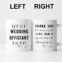 Best Wedding Officiant Ever Mug, Bride Groom Thank You Gifts for Women Men, Officiant Appreciation Present for Wedding Day from Couple, 11oz Ceramic Mug (white)