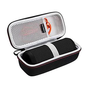 LTGEM Speaker Case Compatible with JBL Flip 4/3/Grip Waterproof Portable Bluetooth Speaker, Office Travel Carrying Storage Bag - Black+Gray(Case Only)