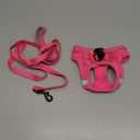 Hipubby Dog Harness and Leash Set, No Pull Soft Mesh Puppy Harness for Small Medium Dogs, Cats - Step in Reflective Breathable Lightweight Vest Harness for Walking, Training - Rose Red, XXS 