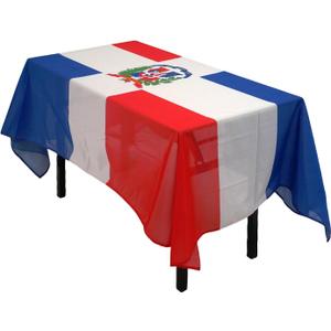 Dominican Dominicans Flag Tablecloth,Rectangular Tablecloth Fade-Resistant Washable National Flag Tablecloth, Suitable for Kitchen Dining Family Gatherings and Outdoor Events,Home Decoration.