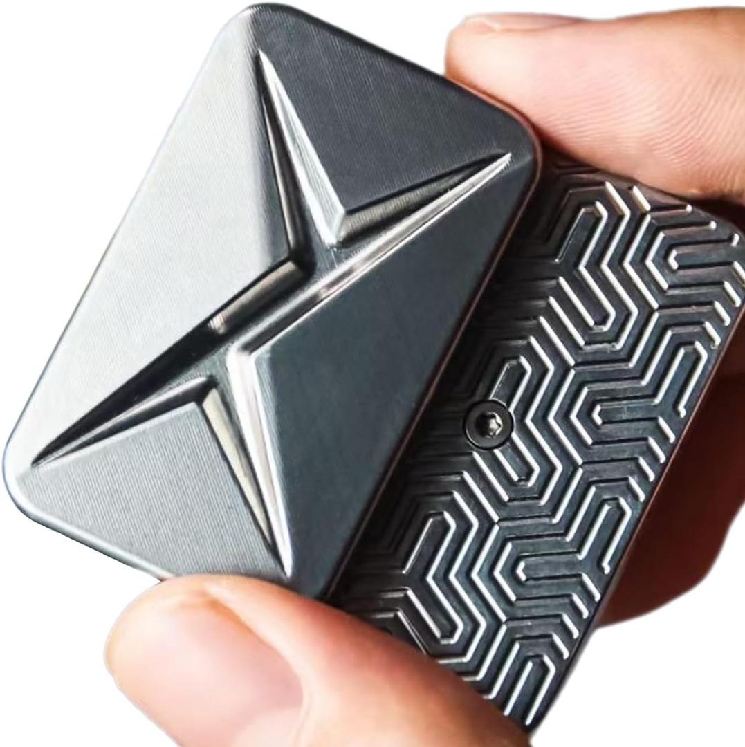 Lightning Infinite Fidget Slider Metal Magnetic Haptic Fidget Toys for Adults Anxiety/ADHD/Stress Relief, Silver Grey