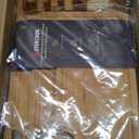 Astercook Deep-Carbonized Bamboo Cutting Boards for Kitchen with Wood Storage Stand, Reversible Charcuterie & Chopping Boards with Juice Grooves and Easy-Grip Handles, Knife-Friendly, Kitchen Gift