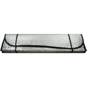 CLA Reflective Sun Shade for Car Windshield - 50" x 23-1/4" - Silver Reversible