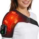 Cordless Shoulder Heating Pad with Massage, Heated Shoulder Wrap Massager for Pain Relief Deep Tissue, Rotator Cuff Heating Pad Frozen Shoulder
