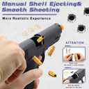 EagleGrove Soft Bullet Toy Gun with Shell Ejecting, Black Toy Pistol Guns with 50 Foam Bullets, Fake Prop Gun for Halloween Costume/Cosplay, Outdoor Shooting Game Toys Gifts for Christmas Birthday