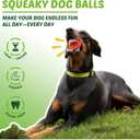 Squeaky Balls for Dogs, Squeaky Dog Toys Balls for Fetch, Funny Puppy Chew Toys, Built-in Squeaker, Idea for Doggie Birthday Gift, Medium - 4 Pack (Mixed Color A)