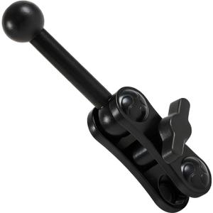 Aluminum 17mm/0.67" Ball Mount Extension Adapter, 360 Rotation Extension Rod for Car Phone Holder, Compatible with GPS Mount, 2.12 Inch Double Socket Arm with 2.75 Inch Ball Adapter, Black