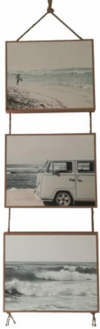 Crystal Art Gallery Hanging Costal Wall Art - 3 Piece - 10 x 40 in