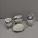 Bathroom Decor Accessories Set,4 PCS Including Soap Dispenser, Toothbrush Holder,