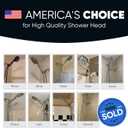 Cobbe 9-Function Shower Head with Built-in Power Spray, 1.8 GPM Water Saving ON/OFF Toggle Switch, High Pressure Handheld Showerhead with 1-Click Pause Button, Brass Bracket & 6ft Hose, Chrome