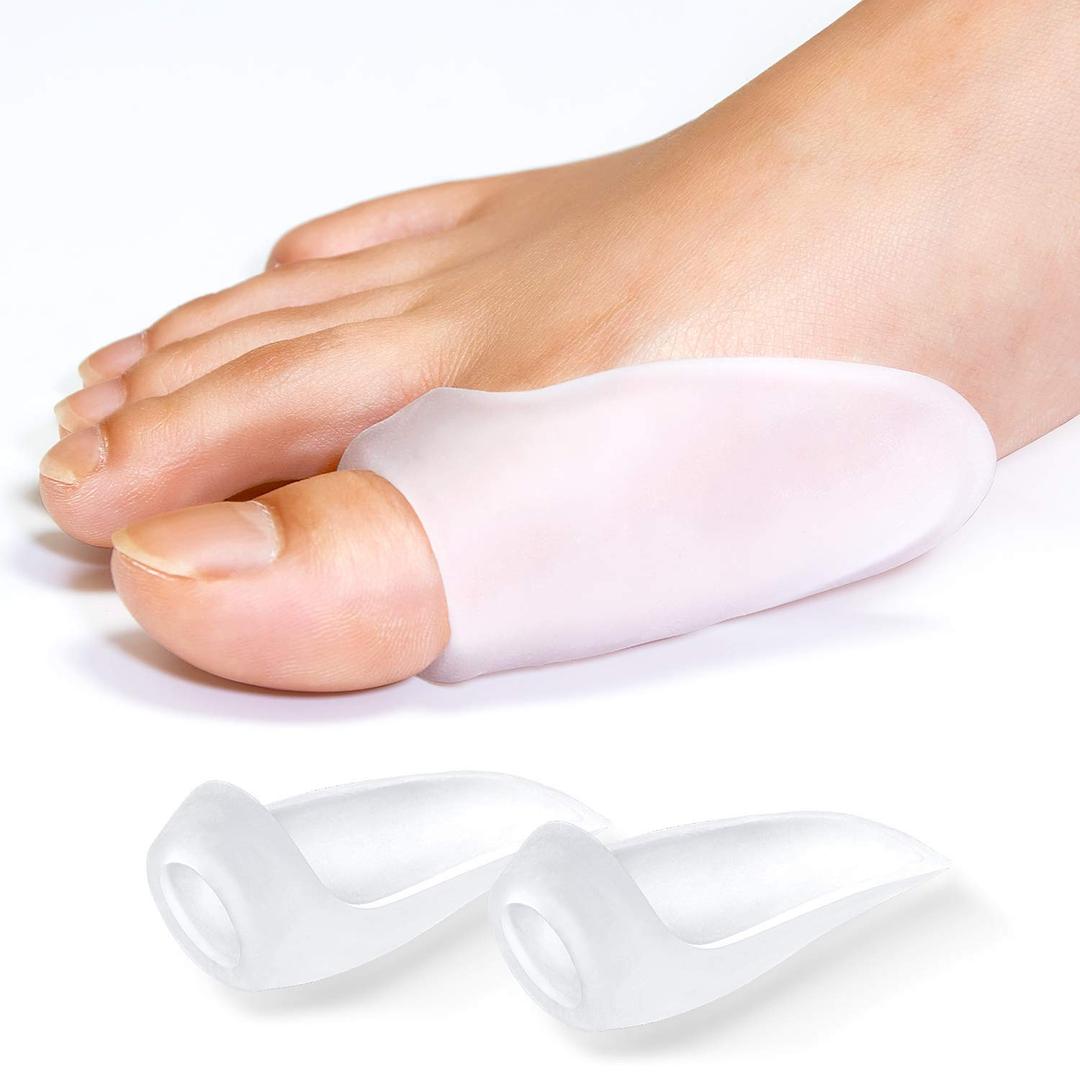 Gel Bunion Protector Shield, 10 Pack of Bunion Pads and Cushions, Bunion Guard for Big Toe, Relieve Foot Pain from Friction, Rubbing and Pressure - Clear