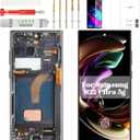 TFT for Samsung S22 Ultra 5g Screen Replacement for Samsung Galaxy S22 Ultra 5g SM-S908U LCD Screen Touch Digitizer Frame for SM-S908U1 Screen Display Black (US Version Without Fingerprint)